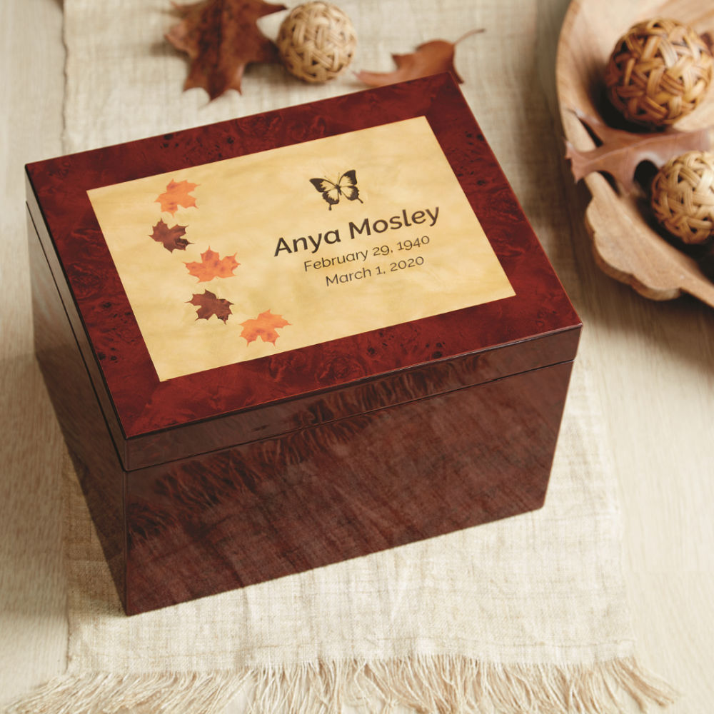 Autumn Leaves Memory Chest - Lotus