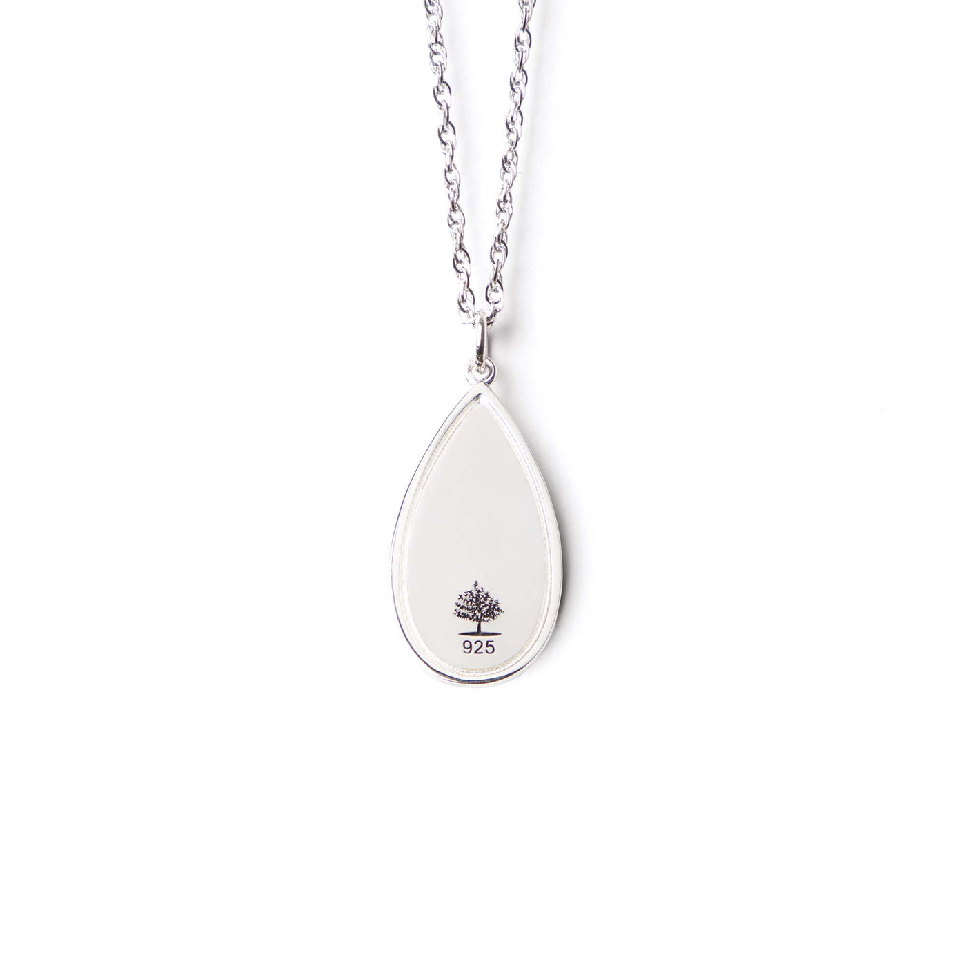 Teardrop Fingerprint Pendant - Natural Grace