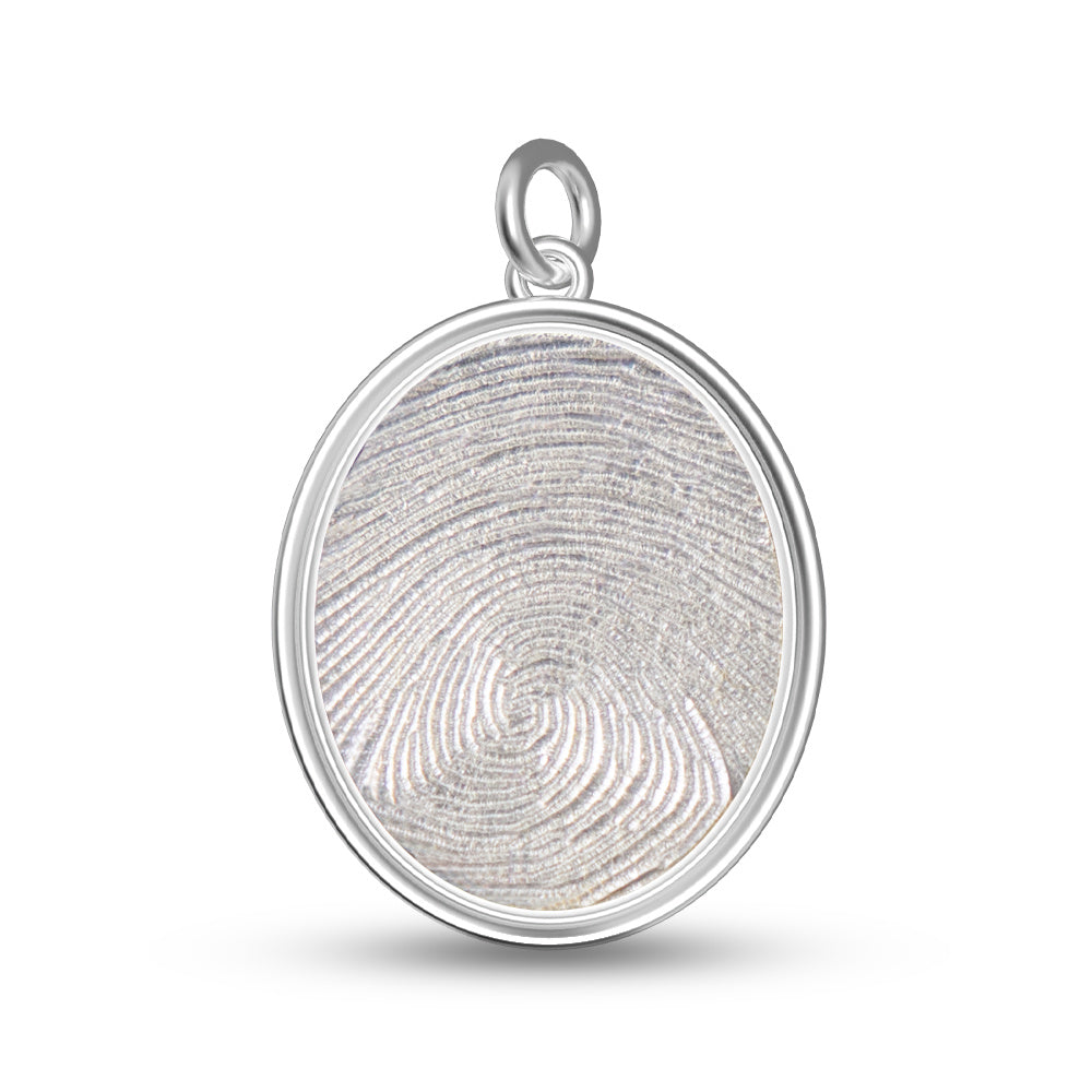 Oval Fingerprint Pendant - A Better Place