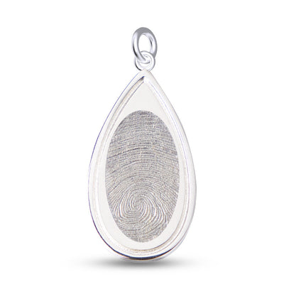 Teardrop Fingerprint Pendant - Eternal Peace